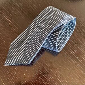 Etro Navy and White Dotted Tie